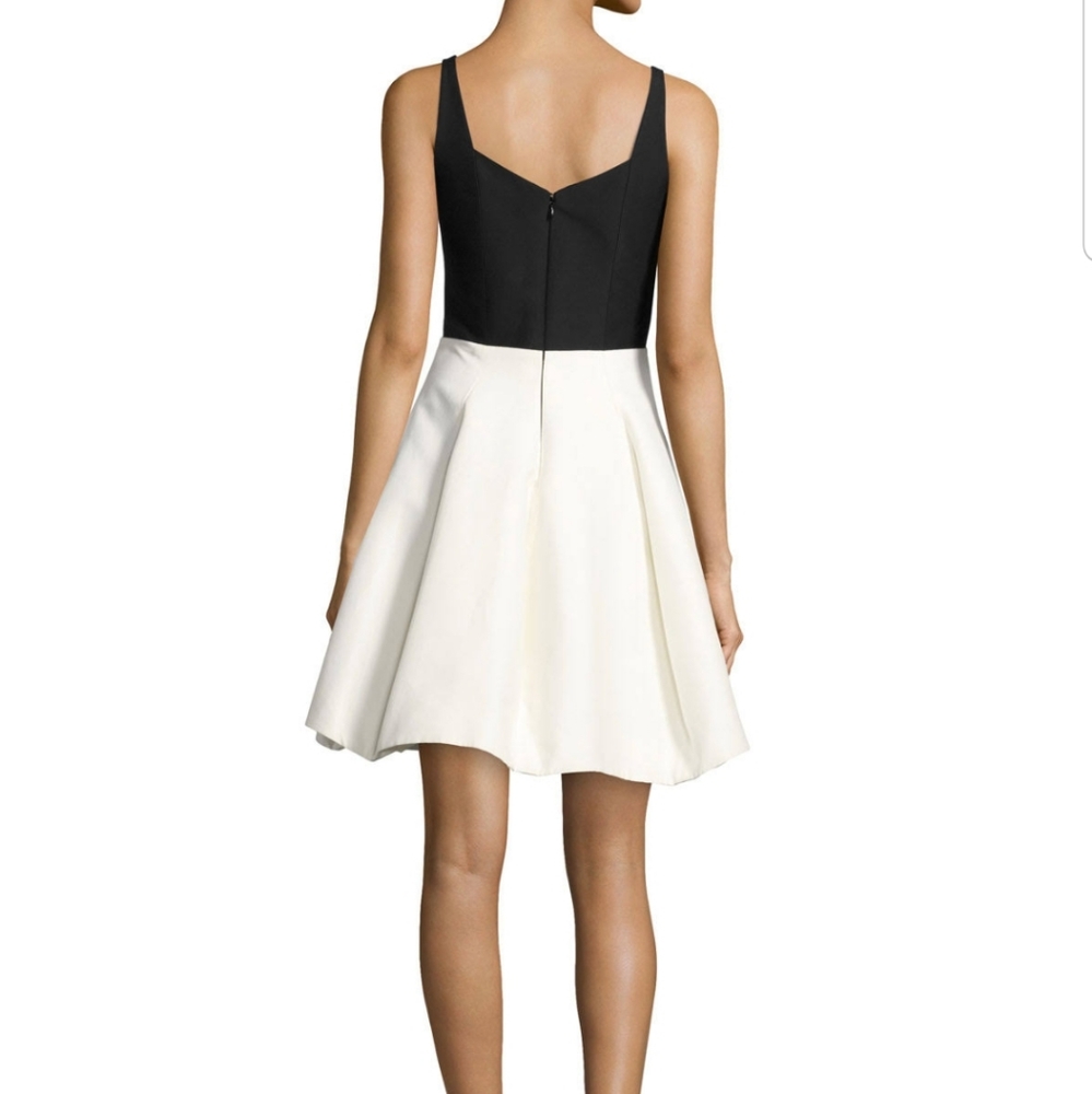 Halston heritage black and white cocktail dress